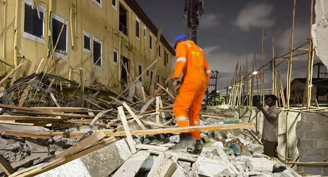 One Dead, Three Injured in Lagos Building Collapse