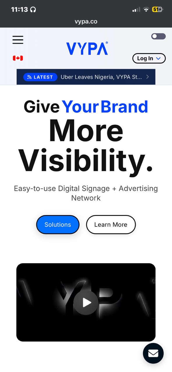 what it looks like when you visit the website