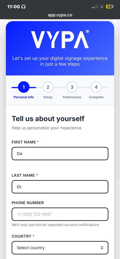 How to Sign Up for VYPA Signage: Your Screen Journey Starts Here